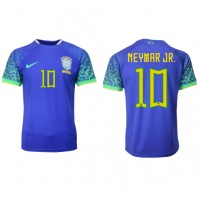 Brazília Neymar Jr #10 Vonkajší futbalový dres MS 2022 Krátky Rukáv